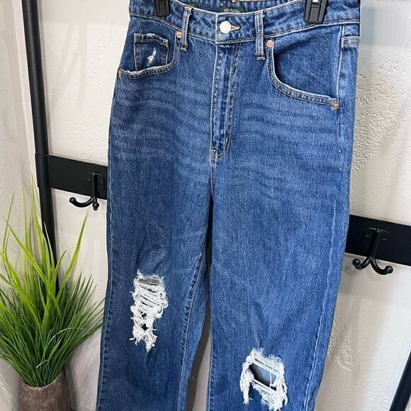 Wild fable highest rise baggy jeans distressed medium wash size 29/8 - Picture 3 of 16